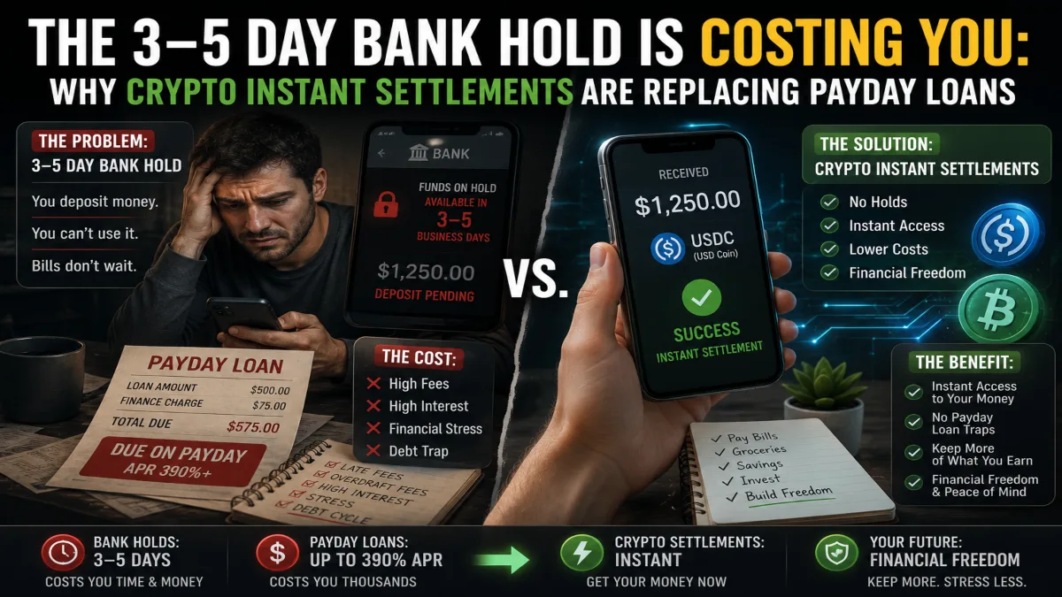 The 3–5 Day Bank Hold Is Costing You: Why Crypto Instant Settlements Are Replacing Payday Loans