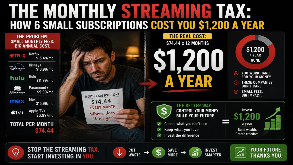 The Monthly Streaming Tax: How 6 Small Subscriptions Cost You $1,200 a Year